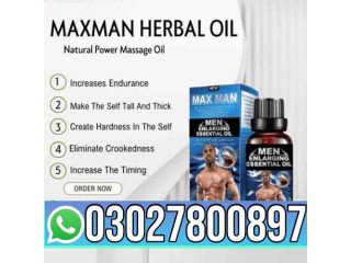 Maxman Penis Enlargement Oil in Pakistan  0302*7800897  Order Now